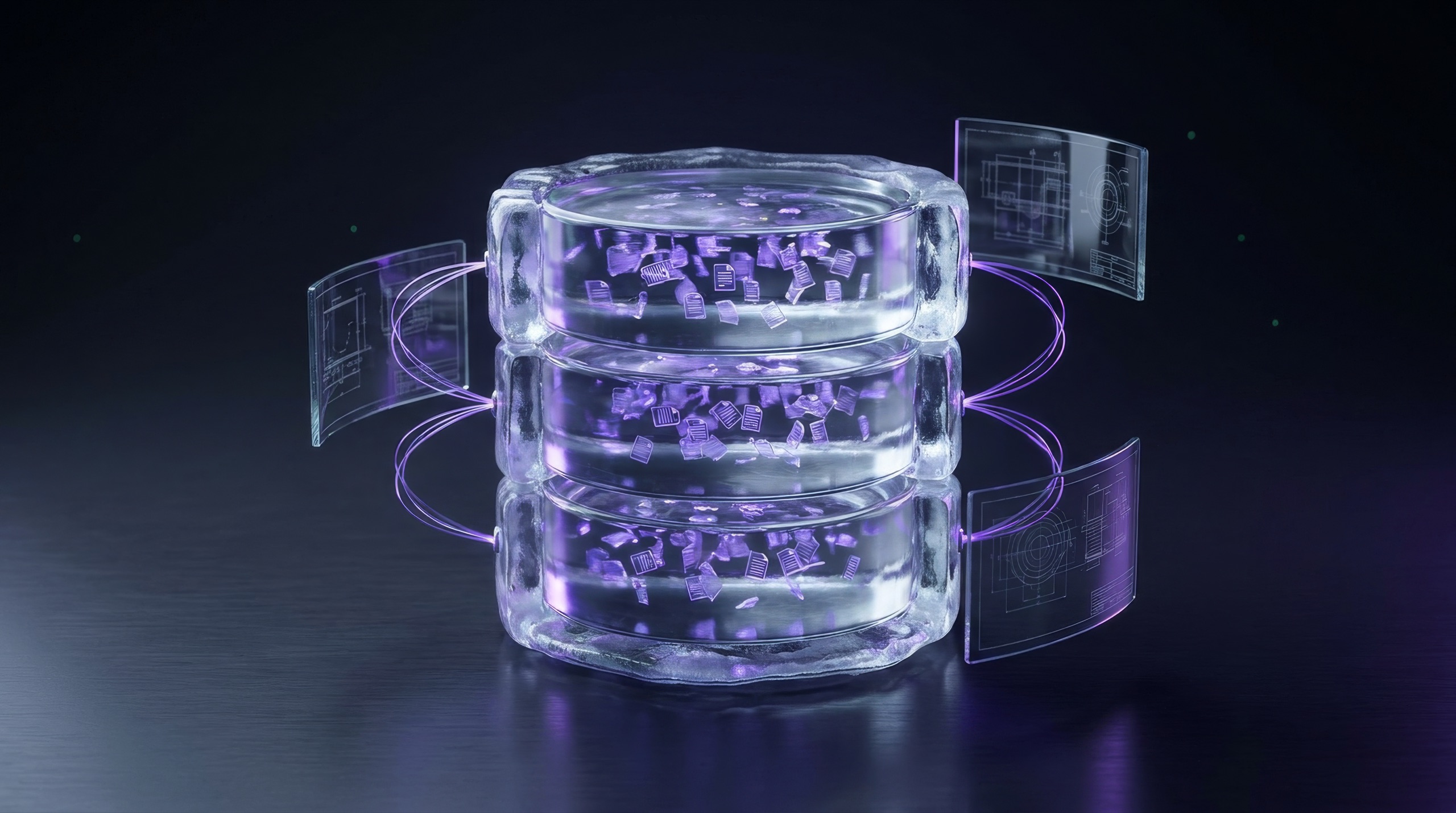 The frozen-glass database, fully indexed